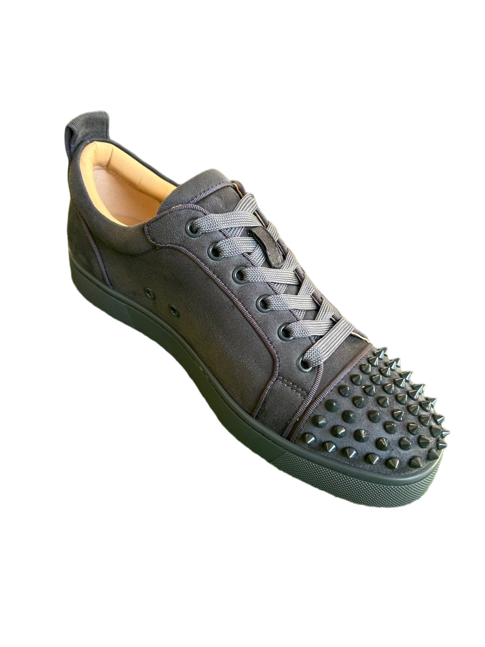 Louboutin Gray Velour