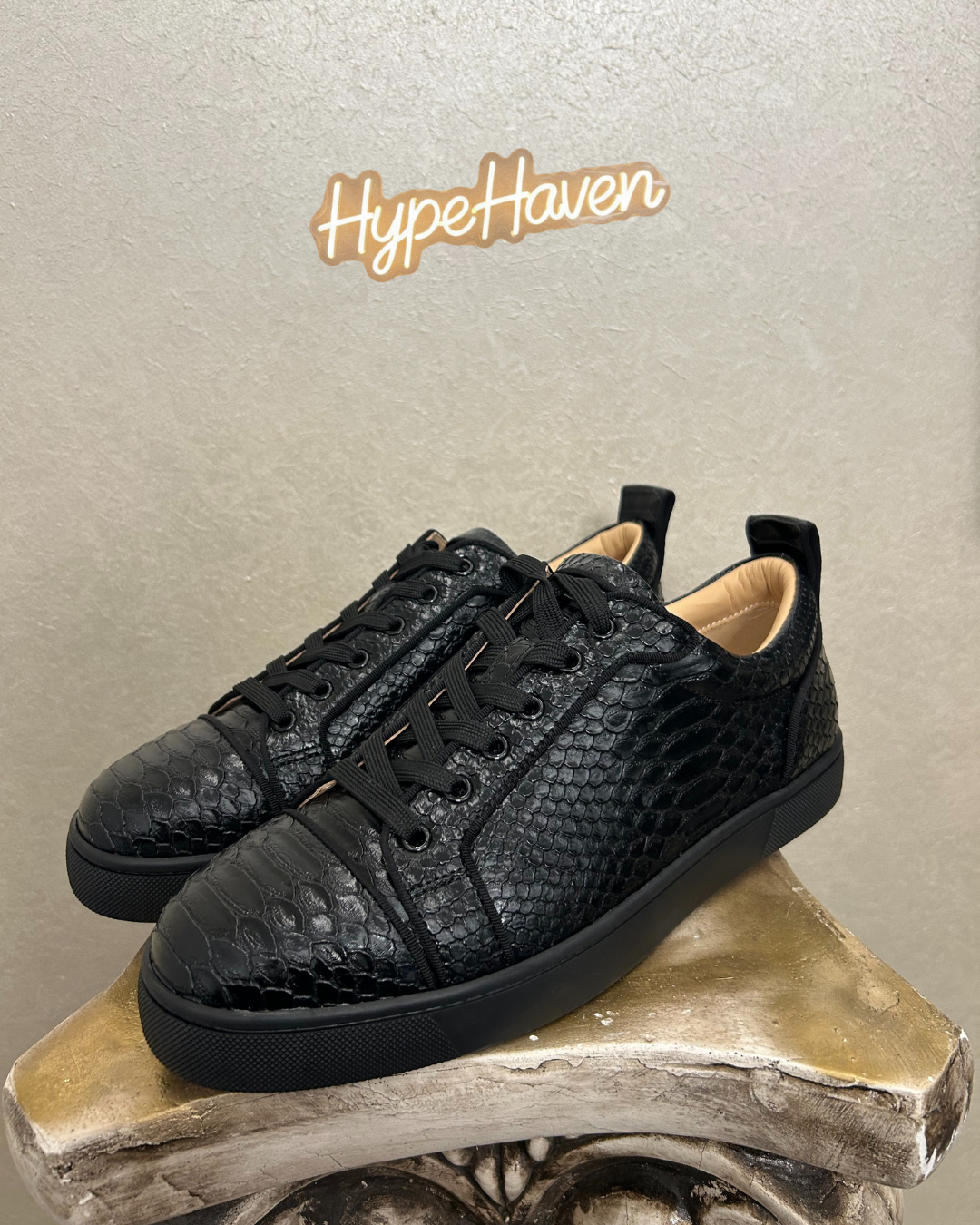 Louboutin Black Python