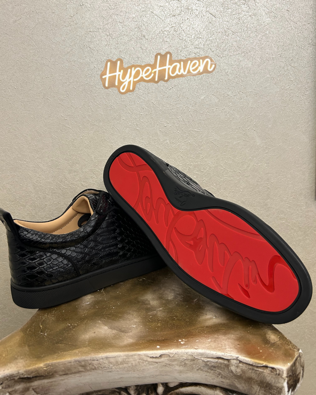 Louboutin Black Python