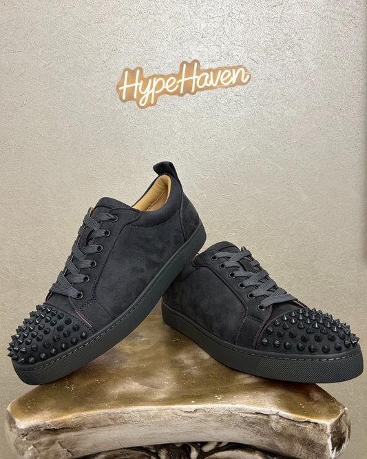 Louboutin Gray Velour